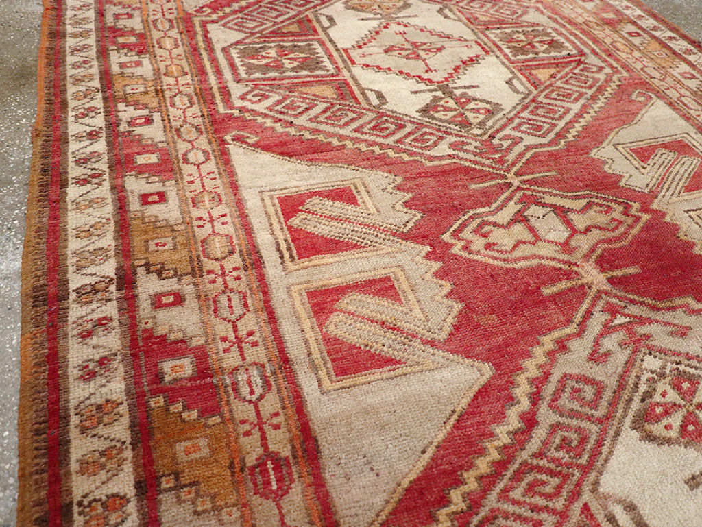 Vintage Turkish Anatolian Wide Gallery Runner, No.32969 - Gsblank