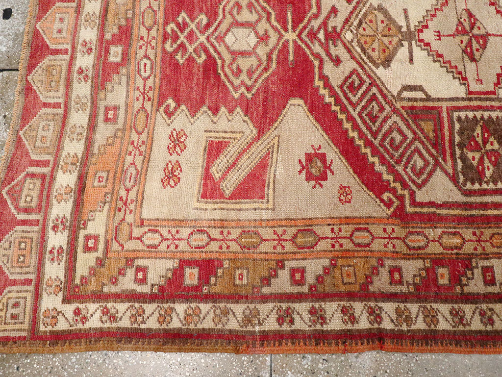 Vintage Turkish Anatolian Wide Gallery Runner, No.32969 - Gsblank