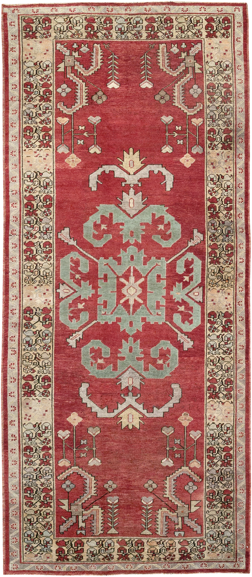 Vintage Turkish Anatolian Wide Gallery Runner, No.32975 - Gsblank