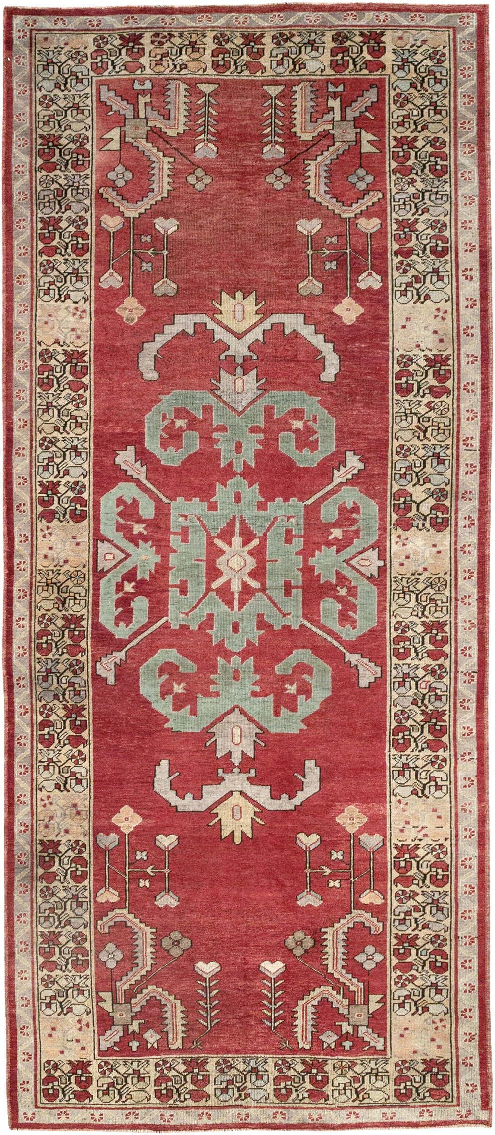 Vintage Turkish Anatolian Wide Gallery Runner, No.32975 - Gsblank