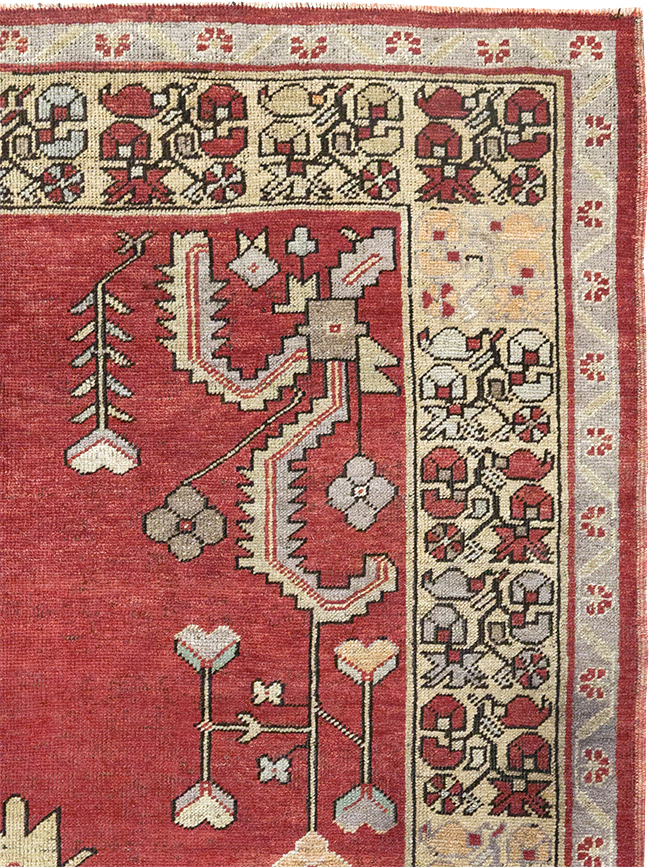 Vintage Turkish Anatolian Wide Gallery Runner, No.32975 - Gsblank