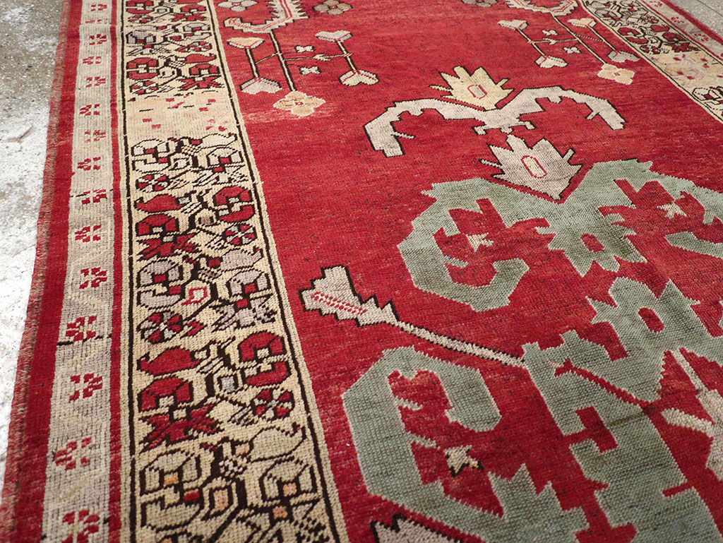 Vintage Turkish Anatolian Wide Gallery Runner, No.32975 - Gsblank