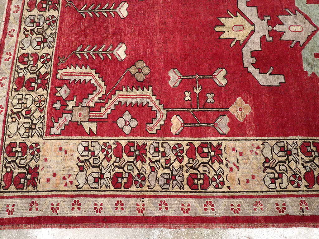 Vintage Turkish Anatolian Wide Gallery Runner, No.32975 - Gsblank