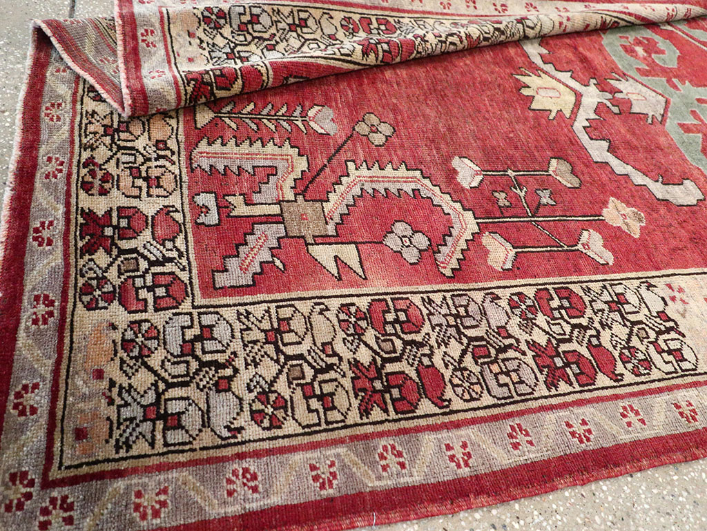 Vintage Turkish Anatolian Wide Gallery Runner, No.32975 - Gsblank