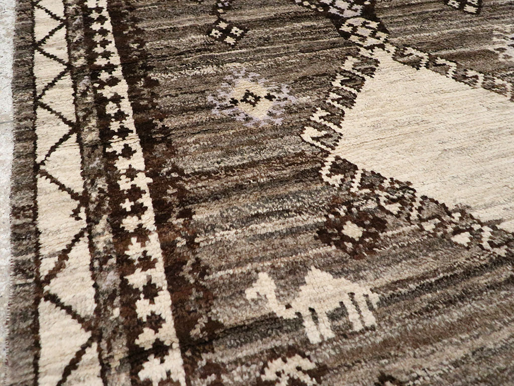 Modern Persian Gabbeh Accent Rug, No.32995 - Gsblank