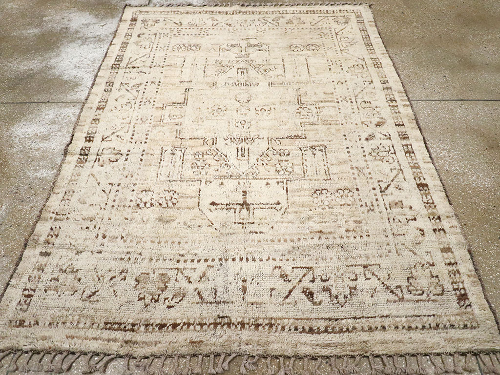 Modern Persian Gabbeh Accent Rug, No.32996 - Gsblank