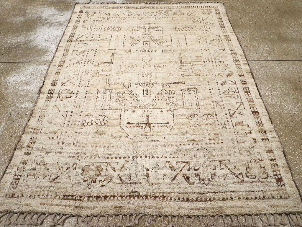 Modern Persian Gabbeh Accent Rug, No.32996 - Gsblank