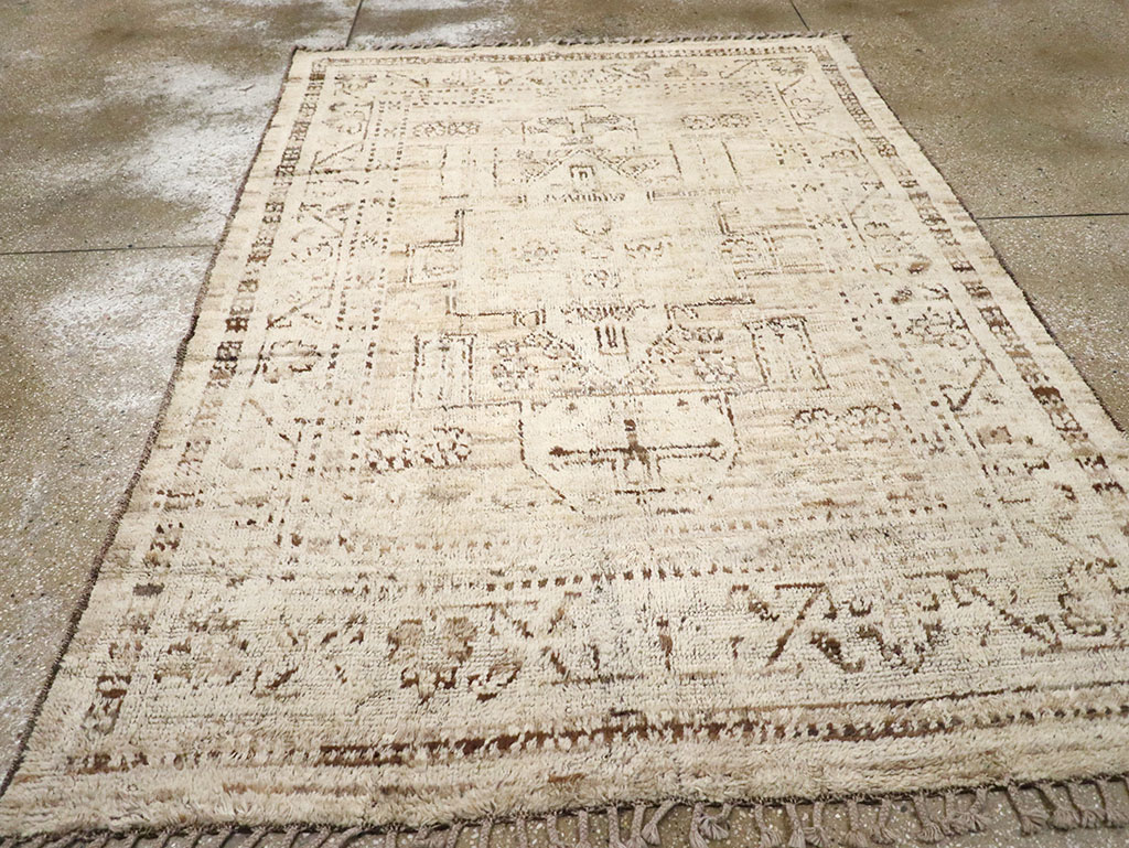 Modern Persian Gabbeh Accent Rug, No.32996 - Gsblank