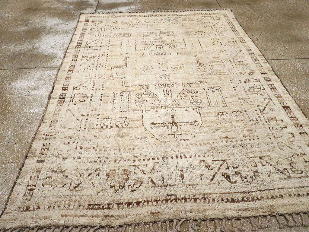 Modern Persian Gabbeh Accent Rug, No.32996 - Gsblank