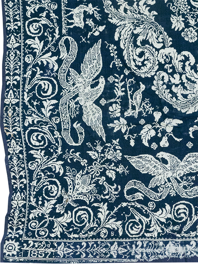 Antique American Coverlet, No.32999 - Gsblank