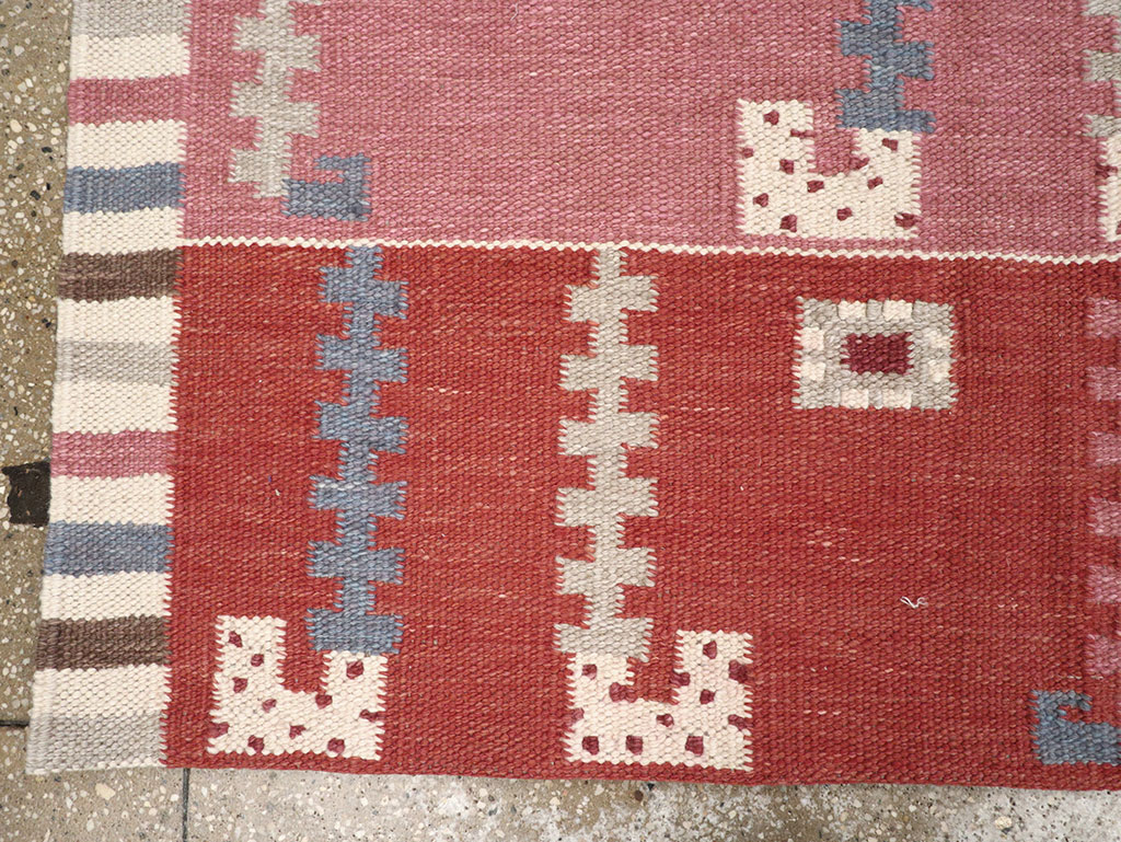 Modern Turkish Flatweave Kilim Runner, No.33000 - Gsblank