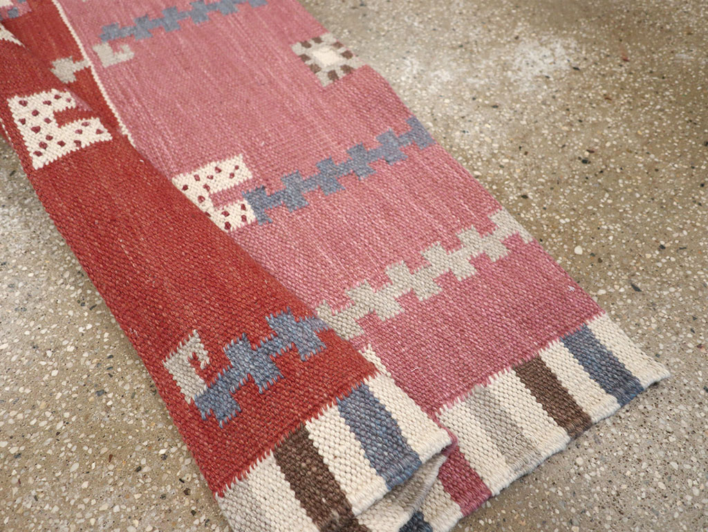 Modern Turkish Flatweave Kilim Runner, No.33000 - Gsblank