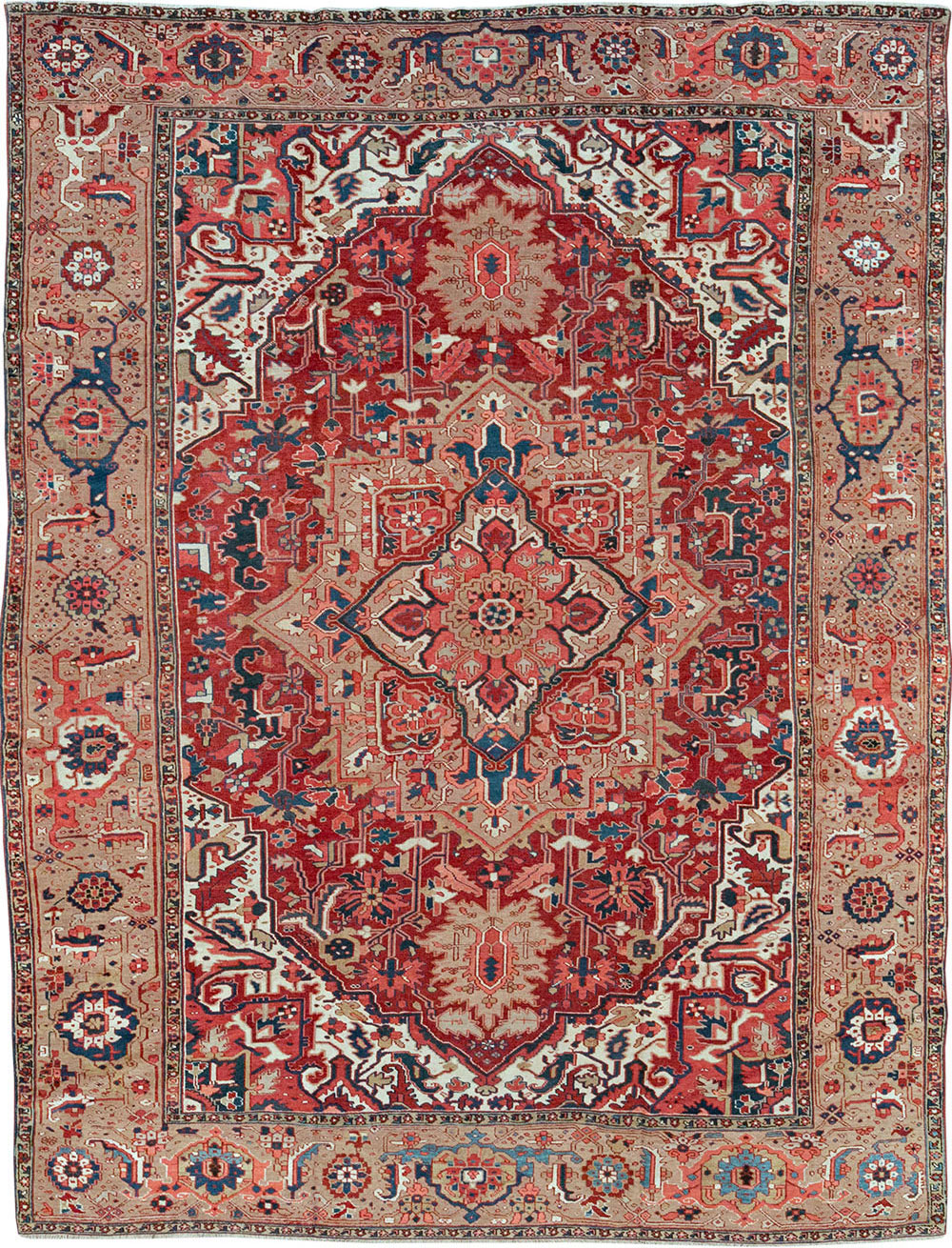 Antique Persian Heriz Room Size Carpet, No.33008 - Gsblank