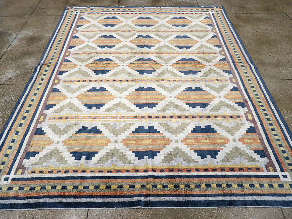 Modern East Turkestan Silk Khotan Room Size Carpet, No.33013 - Gsblank