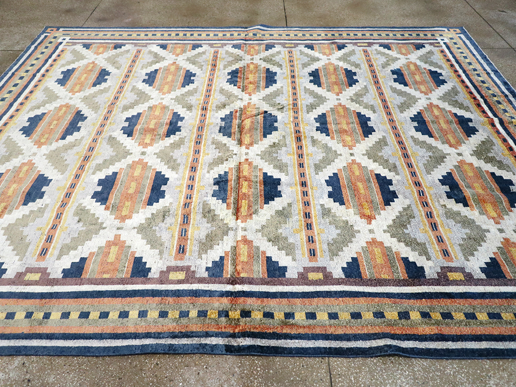 Modern East Turkestan Silk Khotan Room Size Carpet, No.33013 - Gsblank
