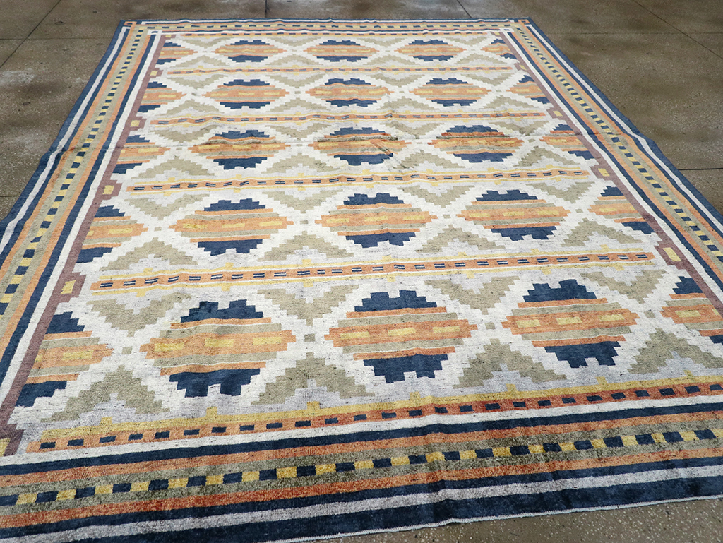 Modern East Turkestan Silk Khotan Room Size Carpet, No.33013 - Gsblank