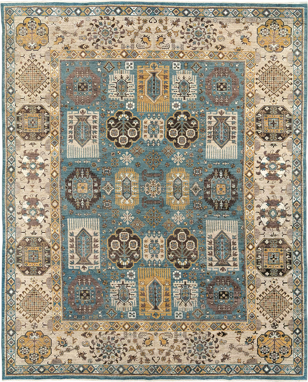 Modern East Turkestan Khotan Room Size Carpet, No.33015 - Gsblank