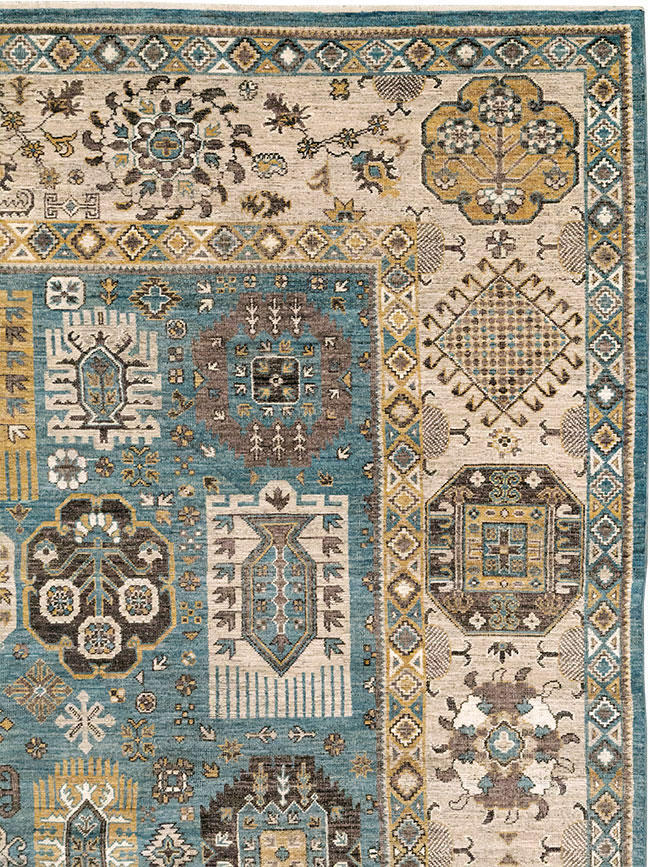 Modern East Turkestan Khotan Room Size Carpet, No.33015 - Gsblank