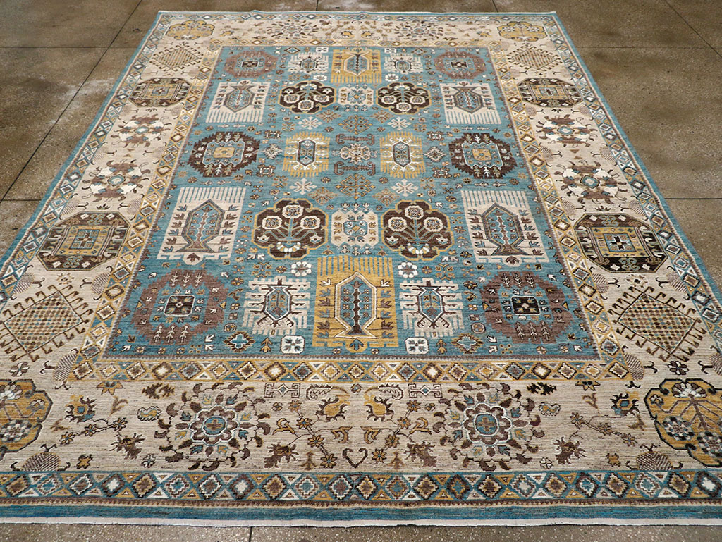 Modern East Turkestan Khotan Room Size Carpet, No.33015 - Gsblank