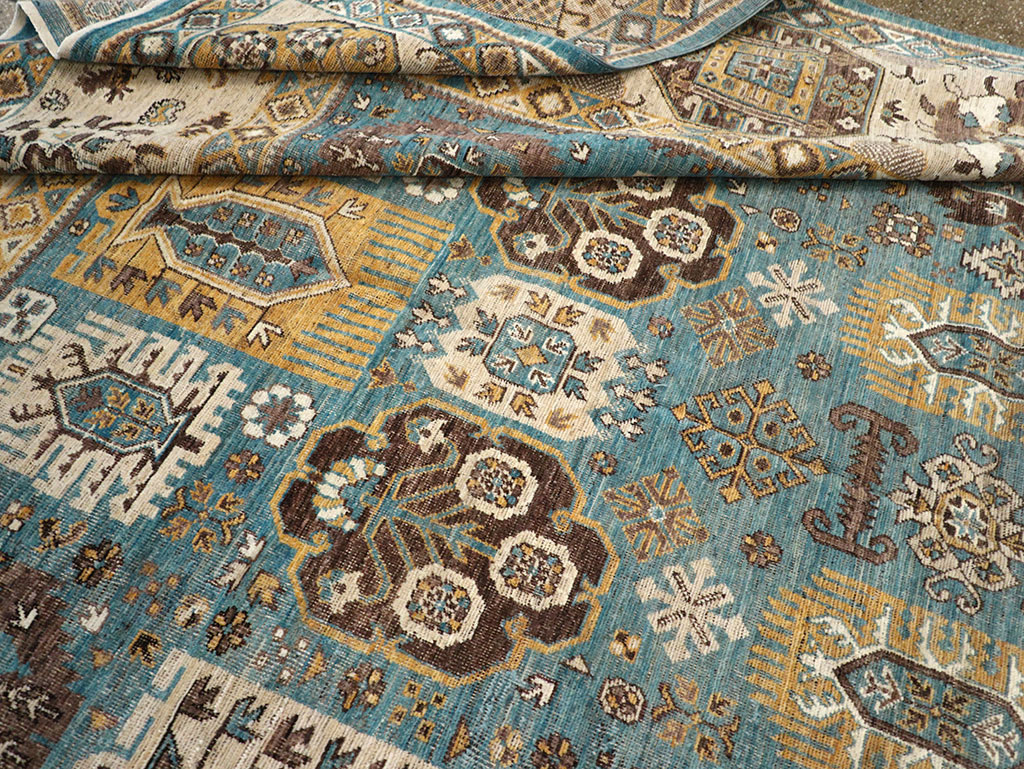 Modern East Turkestan Khotan Room Size Carpet, No.33015 - Gsblank