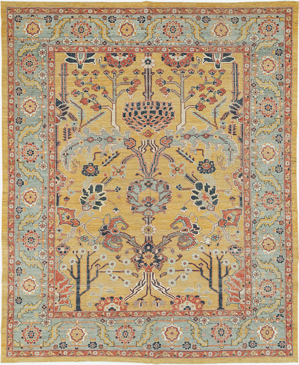 Modern East Turkestan Khotan Room Size Carpet, No.33016 - Gsblank