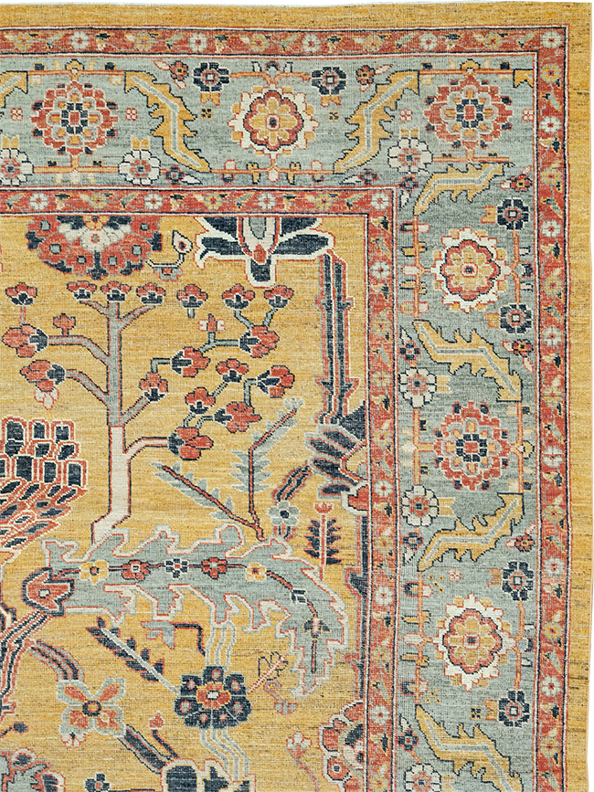 Modern East Turkestan Khotan Room Size Carpet, No.33016 - Gsblank