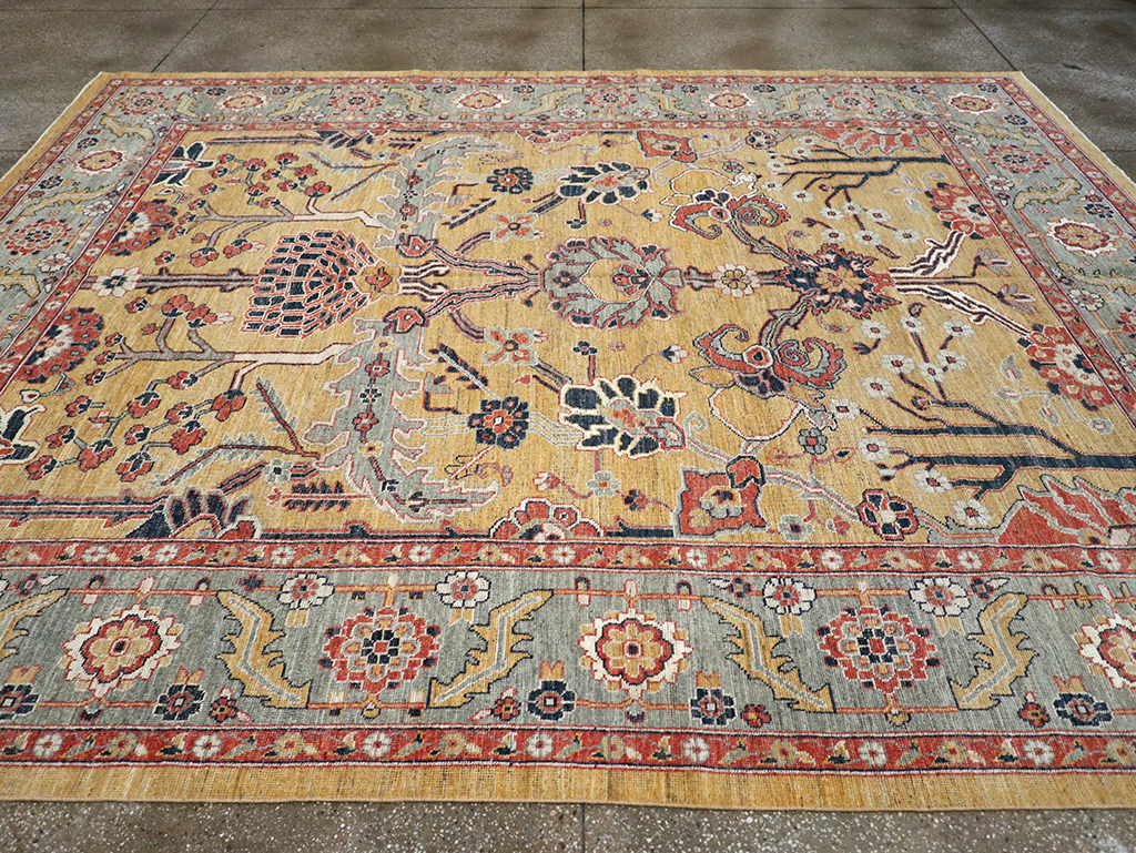 Modern East Turkestan Khotan Room Size Carpet, No.33016 - Gsblank