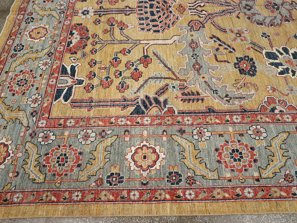 Modern East Turkestan Khotan Room Size Carpet, No.33016 - Gsblank