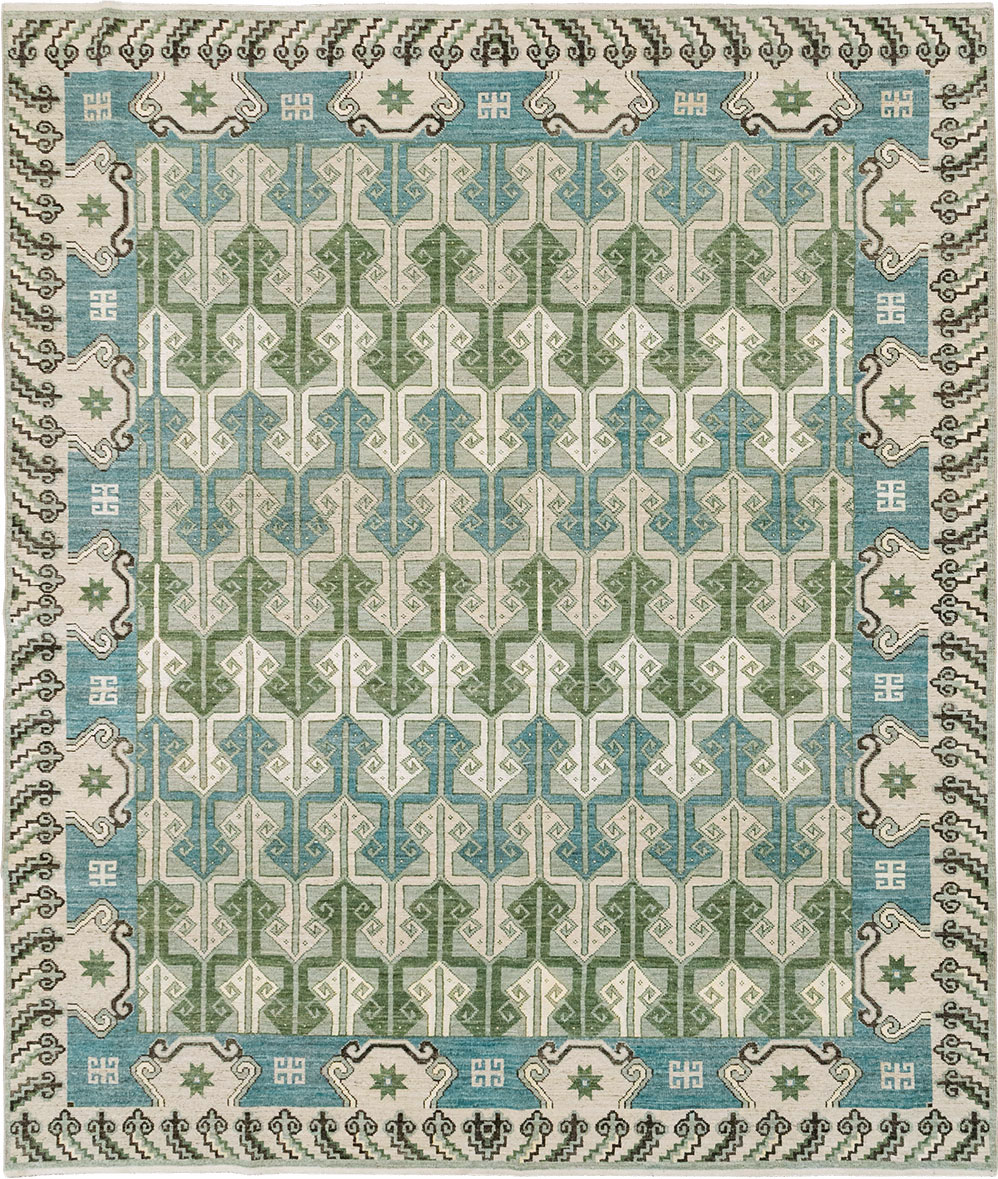 Modern East Turkestan Khotan Room Size Carpet, No.33017 - Gsblank