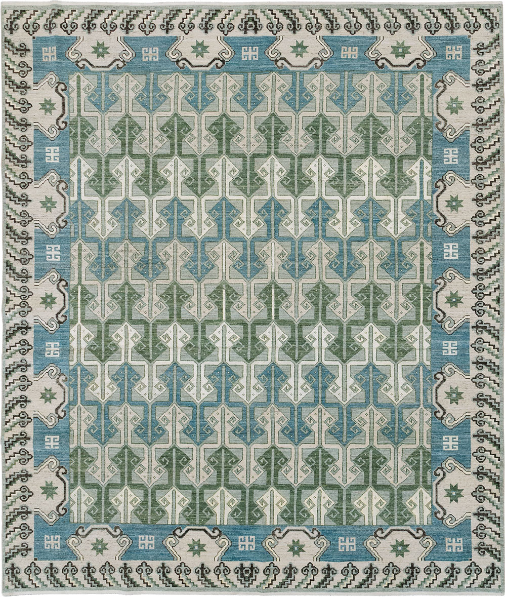 Modern East Turkestan Khotan Room Size Carpet, No.33017 - Gsblank