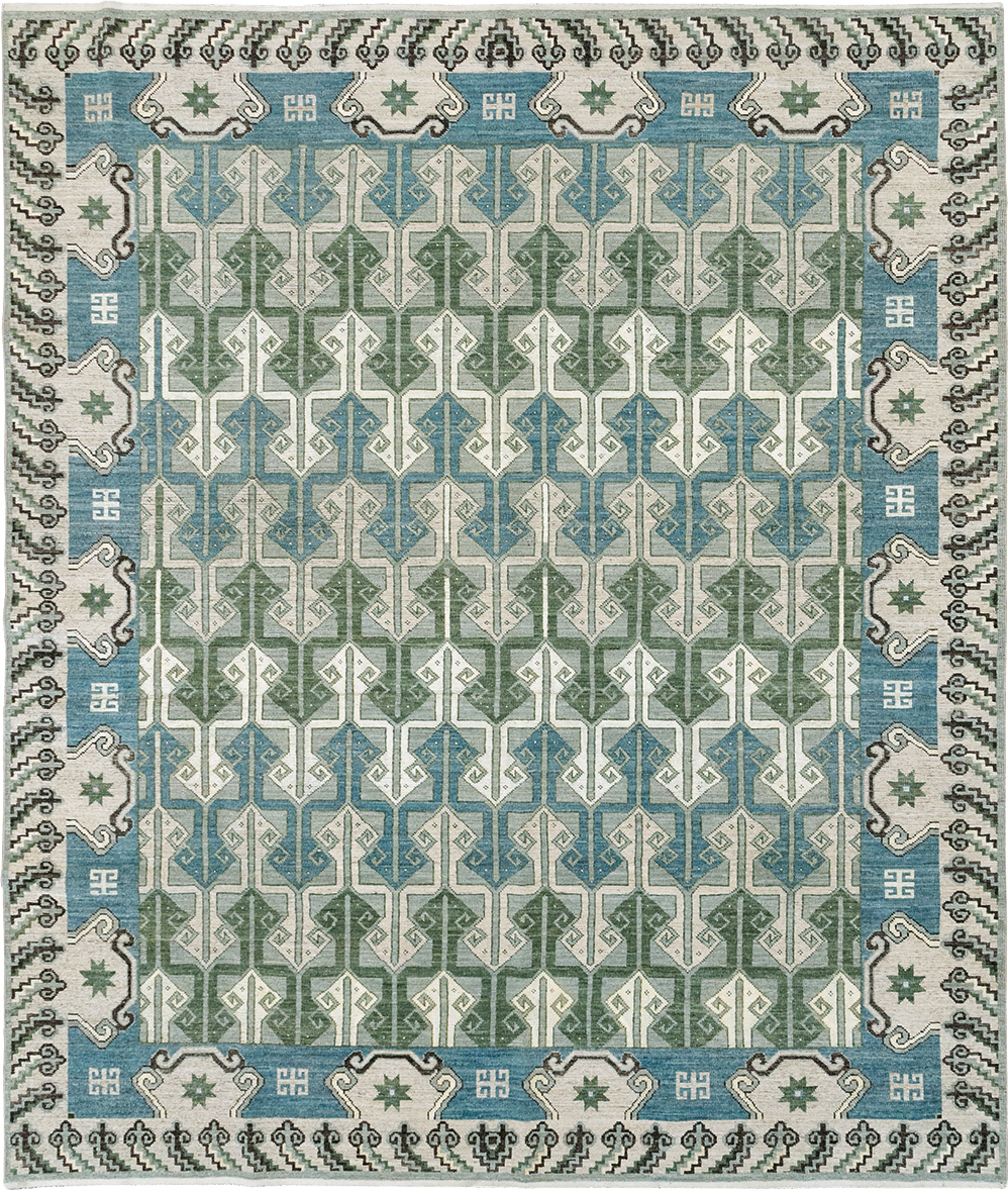Modern East Turkestan Khotan Room Size Carpet, No.33017 - Gsblank