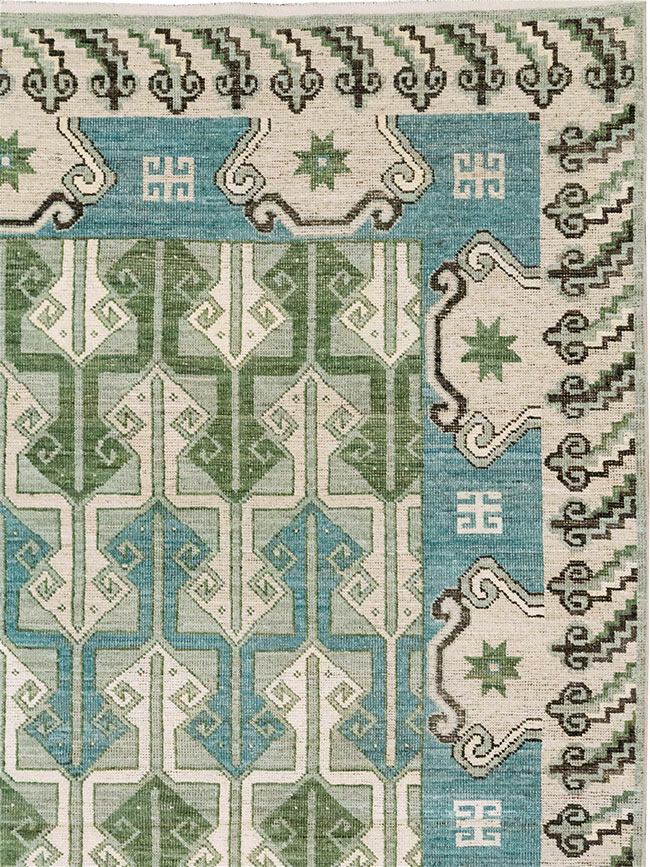 Modern East Turkestan Khotan Room Size Carpet, No.33017 - Gsblank