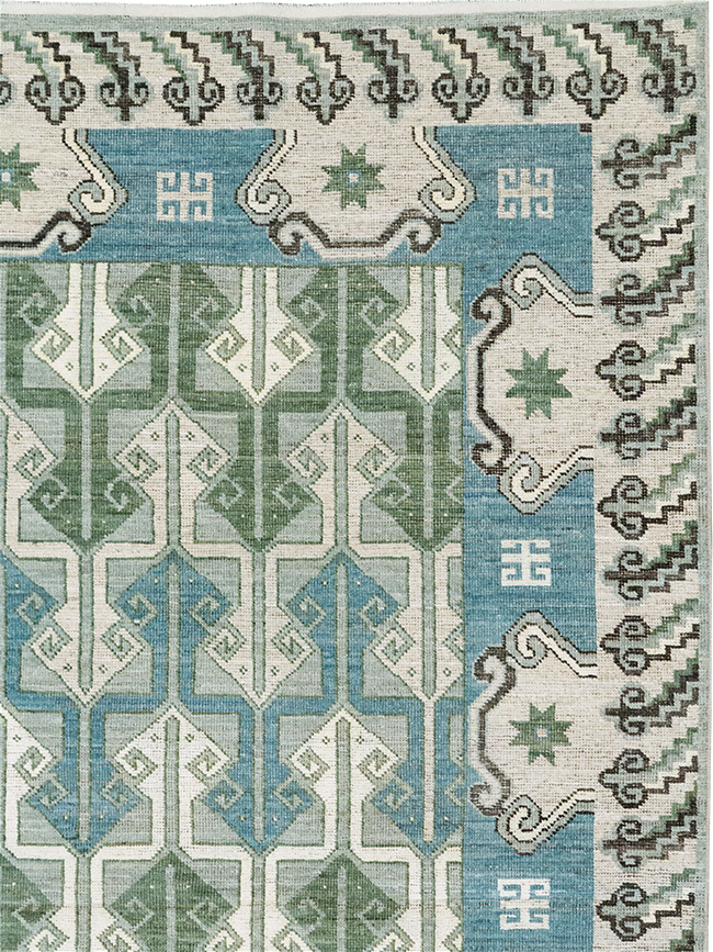 Modern East Turkestan Khotan Room Size Carpet, No.33017 - Gsblank