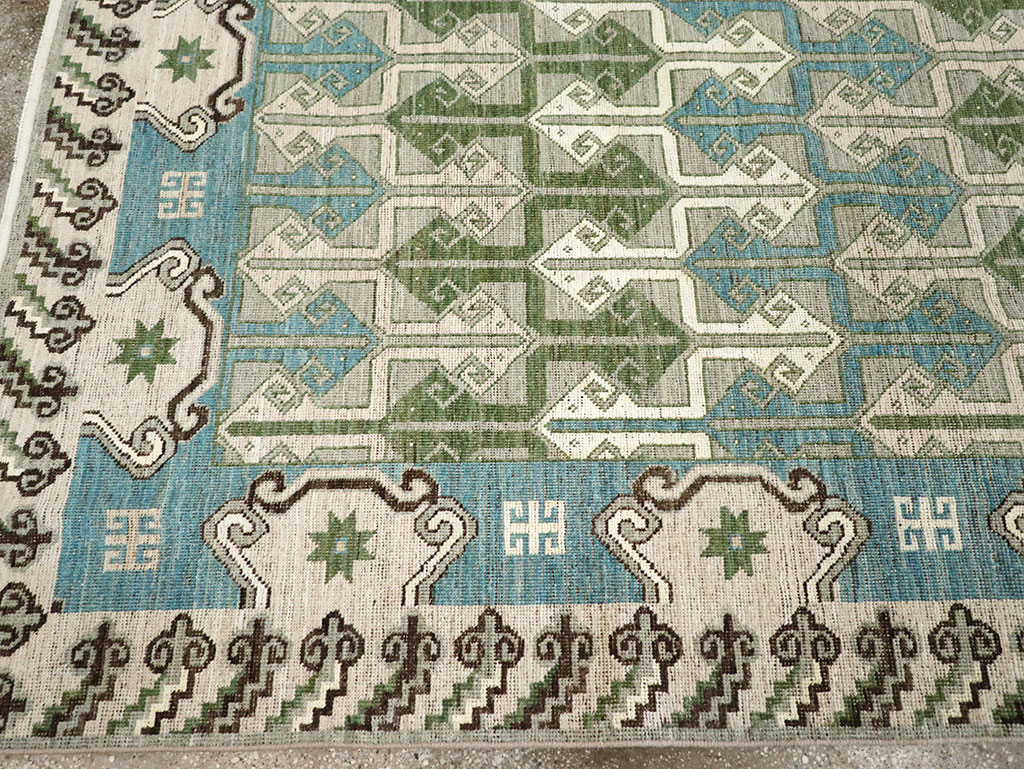 Modern East Turkestan Khotan Room Size Carpet, No.33017 - Gsblank