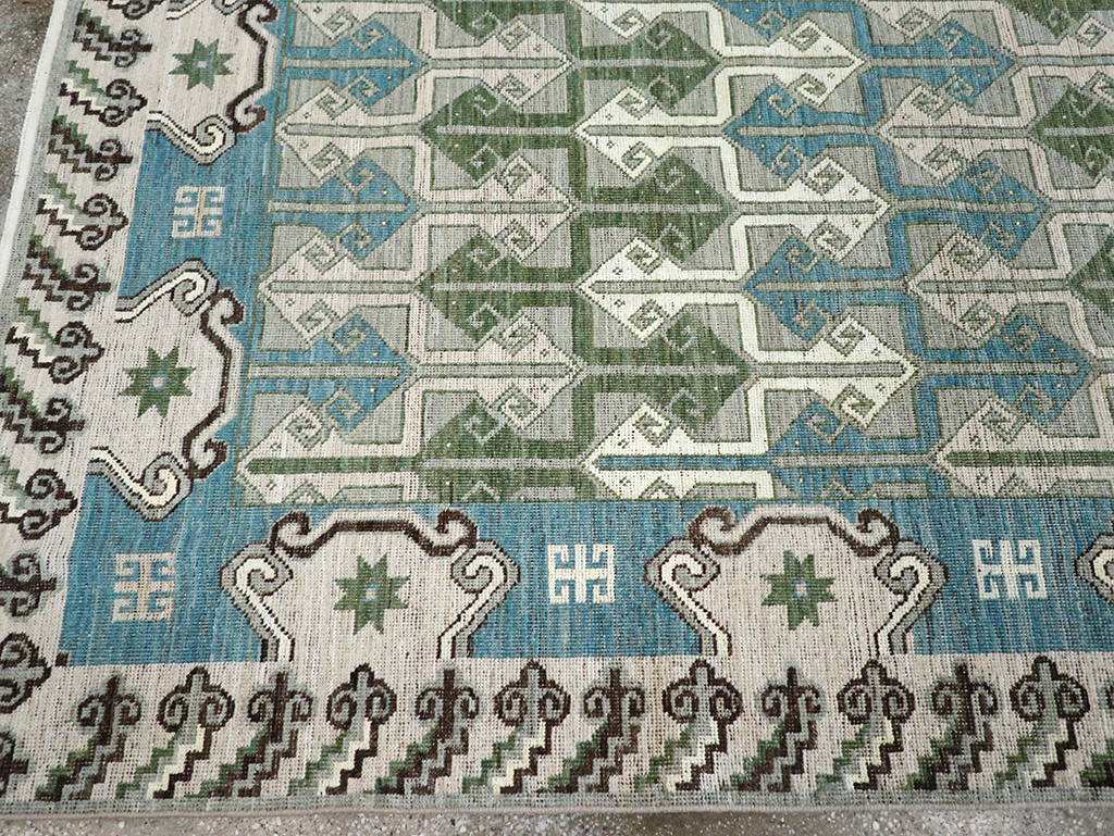 Modern East Turkestan Khotan Room Size Carpet, No.33017 - Gsblank