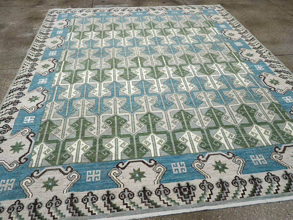 Modern East Turkestan Khotan Room Size Carpet, No.33017 - Gsblank