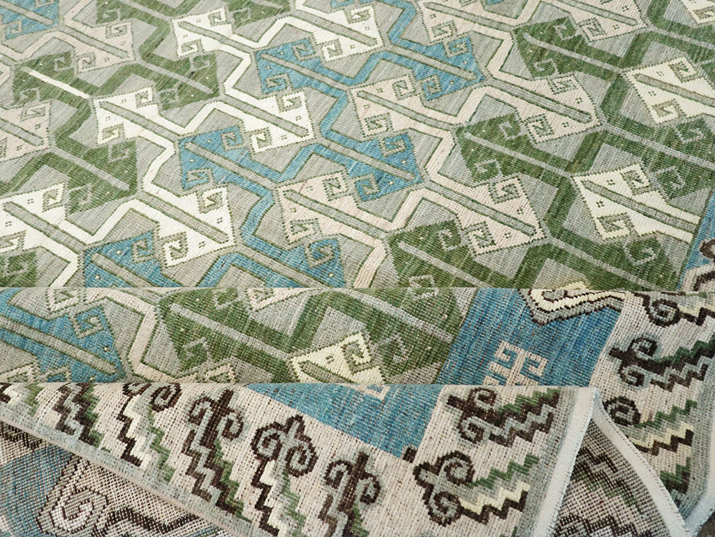 Modern East Turkestan Khotan Room Size Carpet, No.33017 - Gsblank