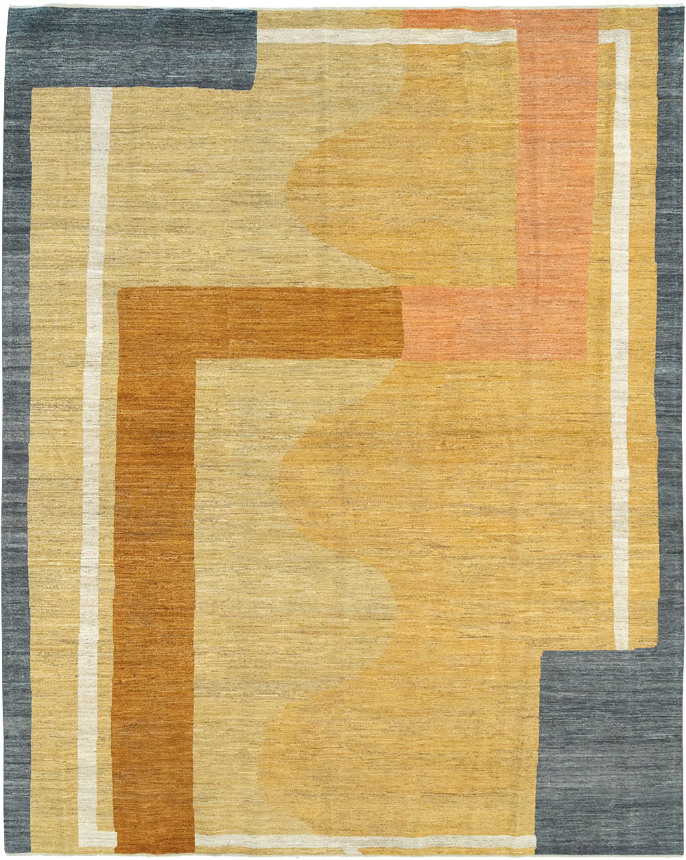 Modern East Turkestan Art Deco Room Size Carpet, No.33018 - Gsblank