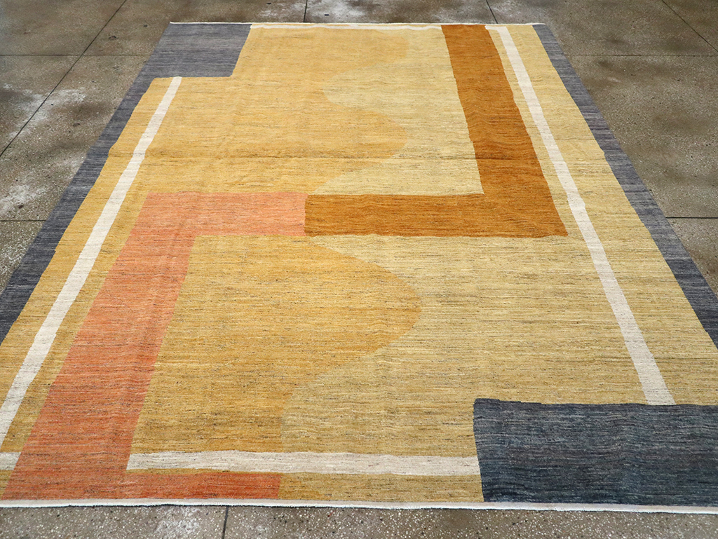 Modern East Turkestan Art Deco Room Size Carpet, No.33018 - Gsblank