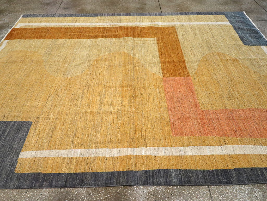 Modern East Turkestan Art Deco Room Size Carpet, No.33018 - Gsblank