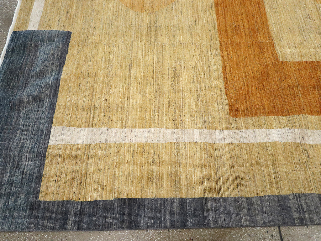 Modern East Turkestan Art Deco Room Size Carpet, No.33018 - Gsblank