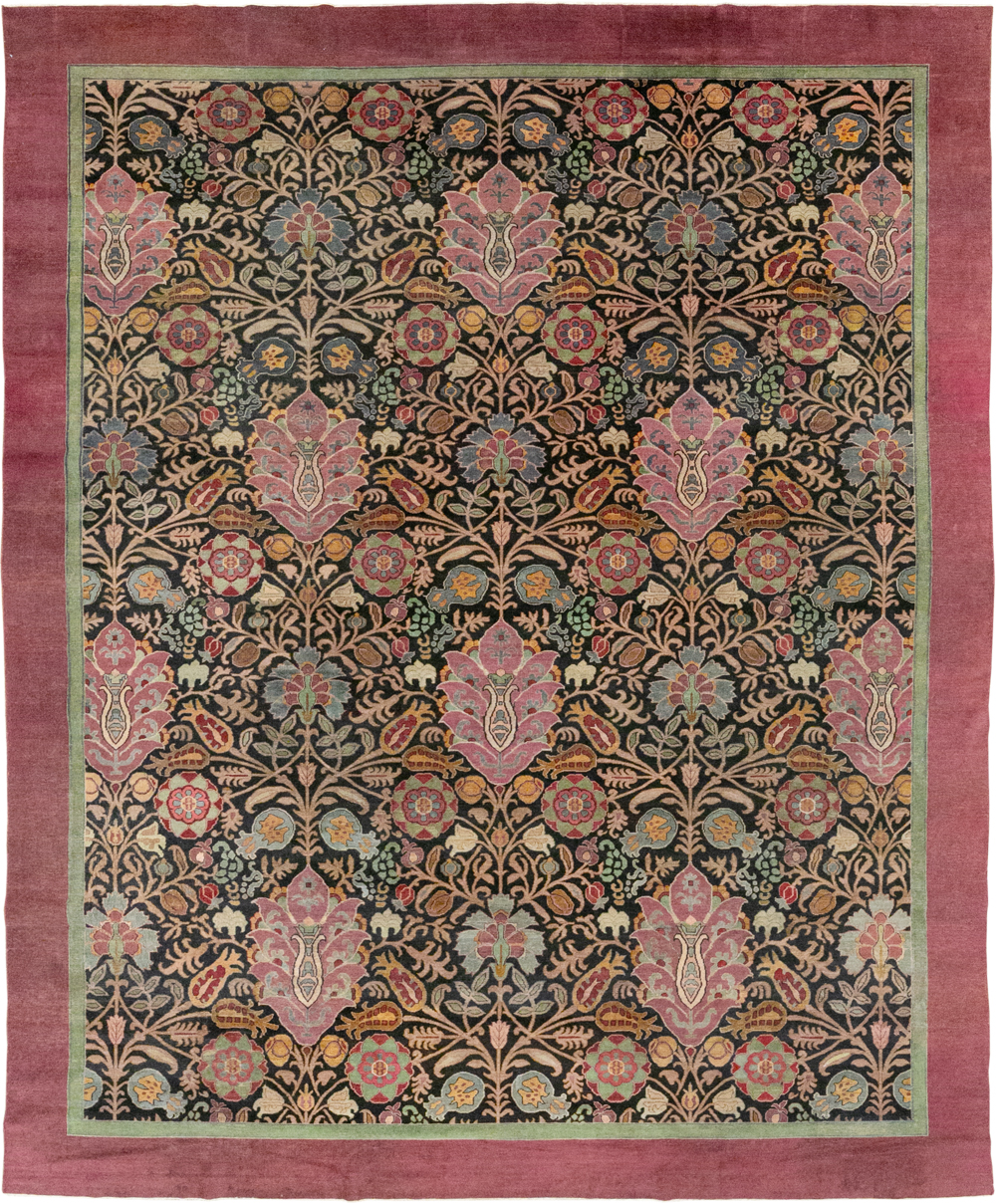 Antique Indian Agra Room Size Carpet, No.33019 - Gsblank