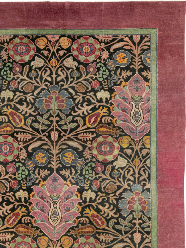 Antique Indian Agra Room Size Carpet, No.33019 - Gsblank