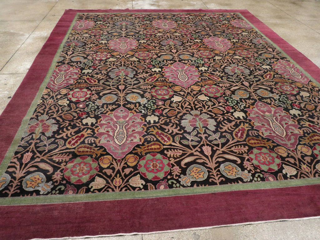 Antique Indian Agra Room Size Carpet, No.33019 - Gsblank