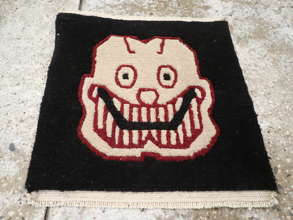 Vintage Tibetan Pictorial Rug (Pair: 1 of 2), No.33022 - Gsblank