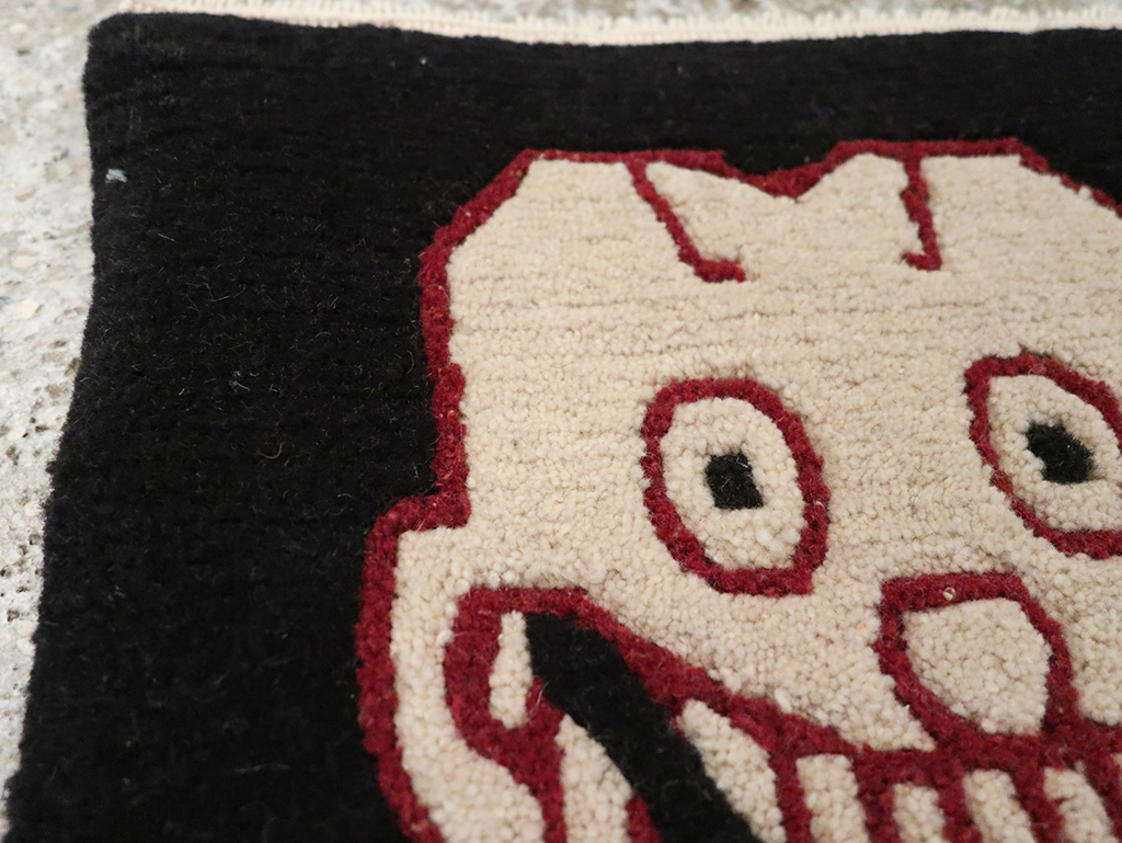 Vintage Tibetan Pictorial Rug (Pair: 1 of 2), No.33022 - Gsblank