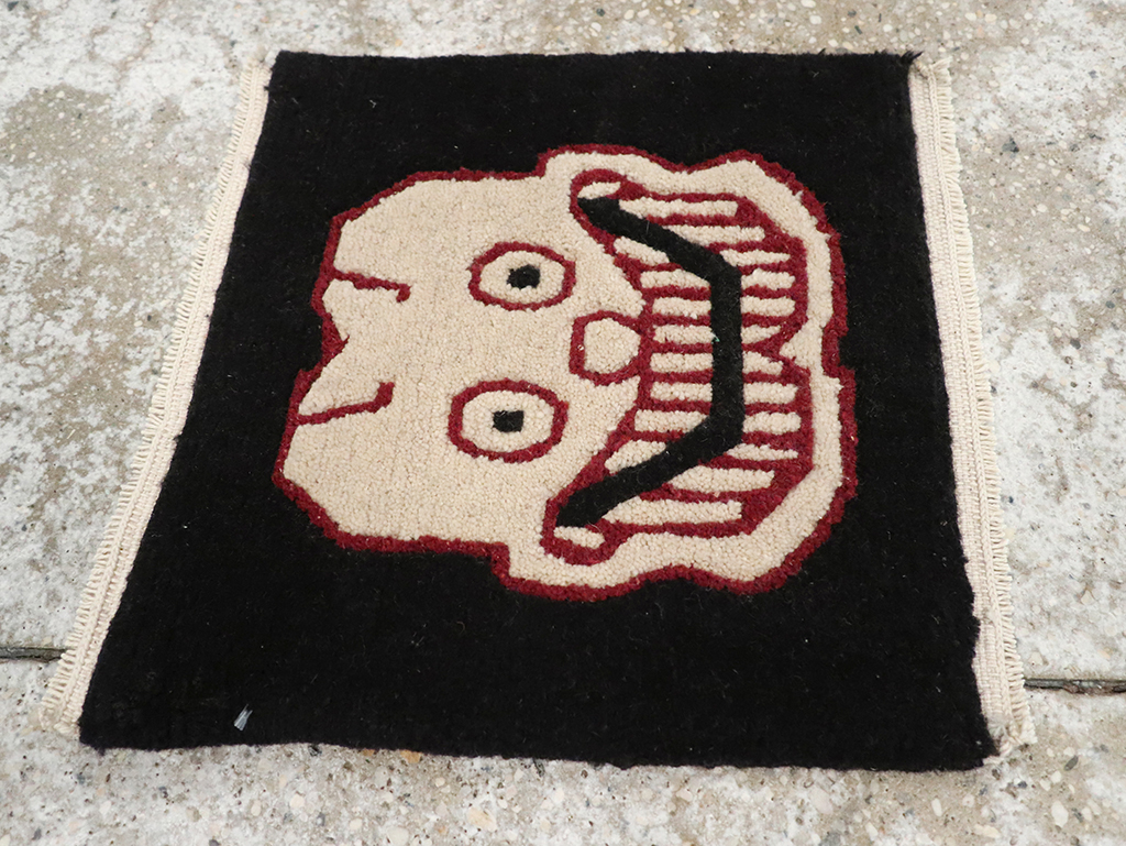 Vintage Tibetan Pictorial Rug (Pair: 1 of 2), No.33022 - Gsblank