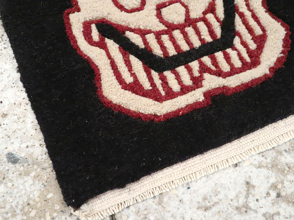 Vintage Tibetan Pictorial Rug (Pair: 1 of 2), No.33022 - Gsblank