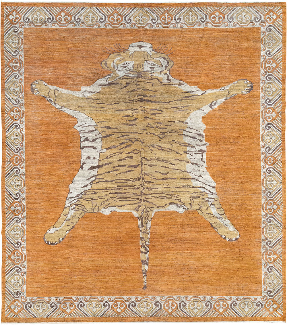 Modern East Turkestan Khotan Pictorial Large Room Size Carpet, No.33023 - Gsblank