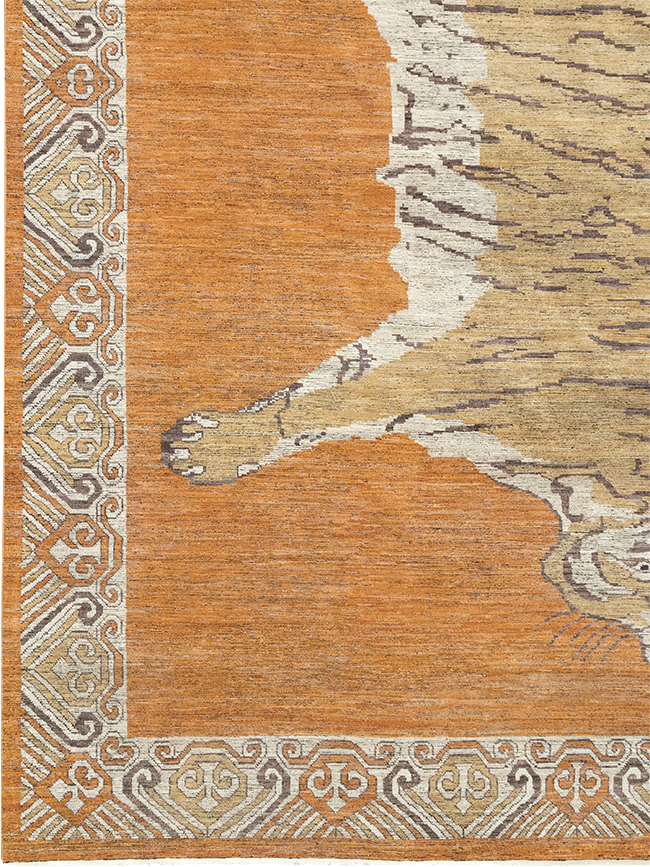 Modern East Turkestan Khotan Pictorial Large Room Size Carpet, No.33023 - Gsblank